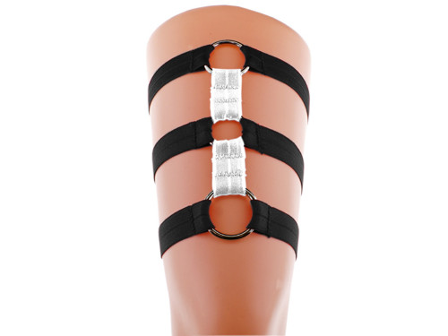 Elastický podvazek s kroužky body harness gothic — foto 3