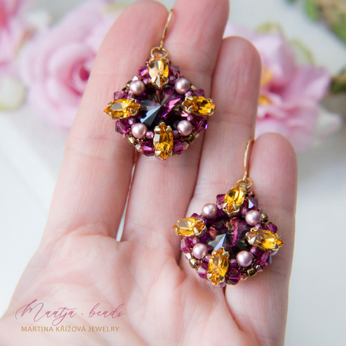 Mabelle - Amethyst Topaz Joy (šité náušnice) — foto 2