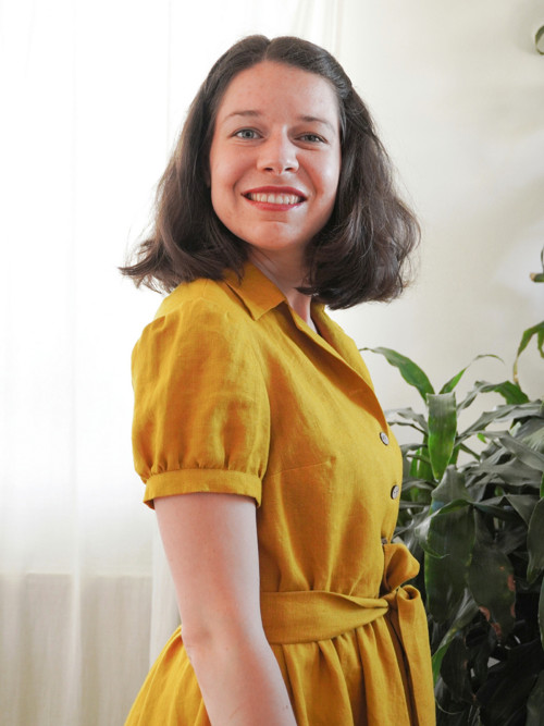 Lněné košilové šaty — foto 3