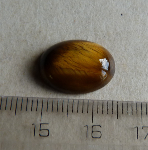 Tygří oko kabašon - 1,6 cm - Extra! — foto 2