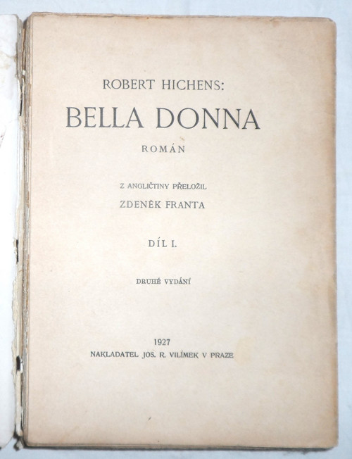 Robert Hichens: BELLA DONNA, I. díl, 1927 — foto 2
