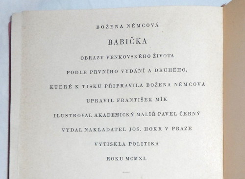 Božena Němcová: BABIČKA, 1940 — foto 5