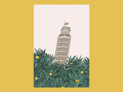 Plakát Itálie, Pisa A5 — foto 6
