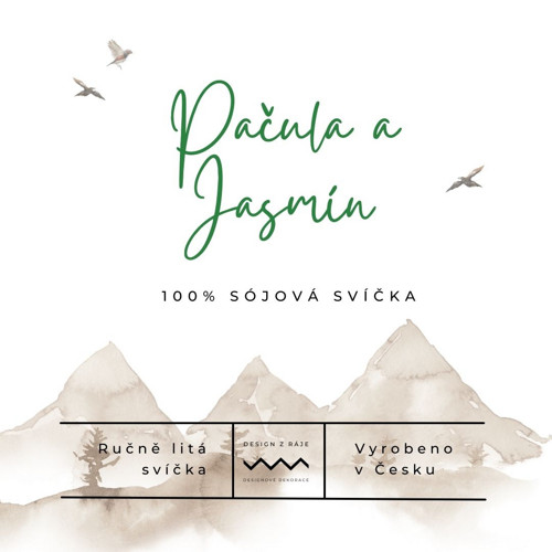 Pačula a jasmín, sójová svíčka (120ml S) — foto 2