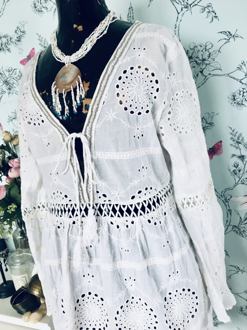 Šaty BOHO z krajky madeirové — foto 2