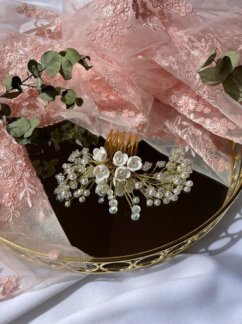 Zdobený hřebínek Crystal — foto 3