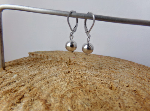 Naušnice -Kuličky nerezové — foto 2