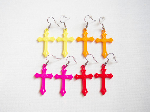 Disco kříže - hravé náušnice — foto 5