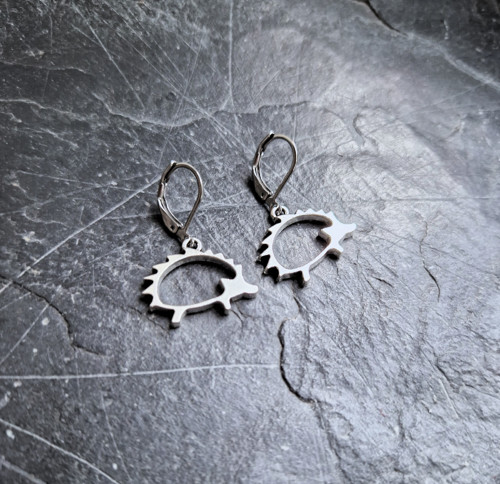 Ocelové náušnice*ježci — foto 3