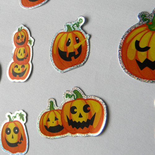 Halloween-samolepky olemované perletí — foto 2