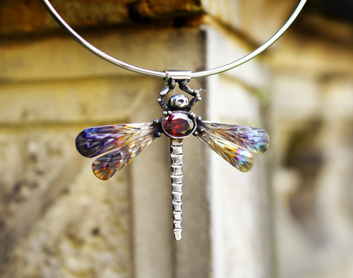 Nerezový náhrdelník... " Red dragonfly " — foto 5