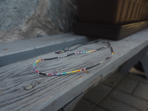 Miyuki náhrdelník "Over the Rainbow - black" — foto 2