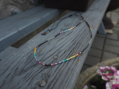 Miyuki náhrdelník "Over the Rainbow - black" — foto 3