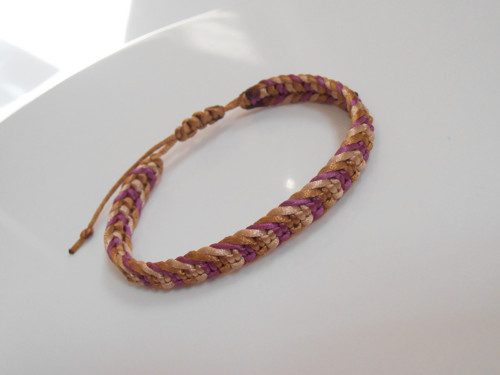 *Macramé saténový barevný náramek - Unisex* — foto 4