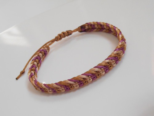 *Macramé saténový barevný náramek - Unisex* — foto 3