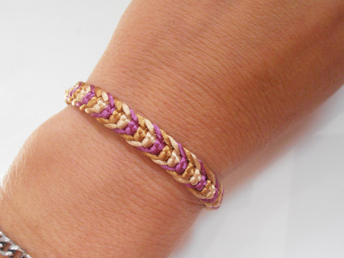 *Macramé saténový barevný náramek - Unisex* — foto 2