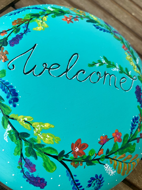 Welcome - sádrový kámen 16 cm — foto 2