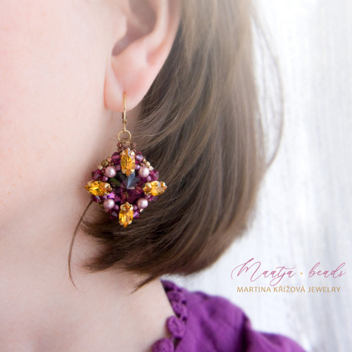 Mabelle - Amethyst Topaz Joy (šité náušnice) — foto 4
