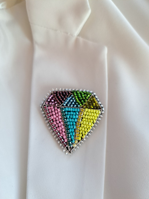 Brož Diamant duhový — foto 4