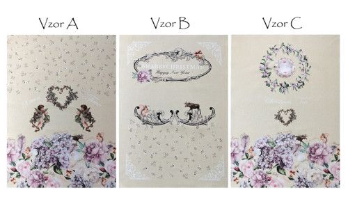 Sada vánočních shabby chic utěrek — foto 3