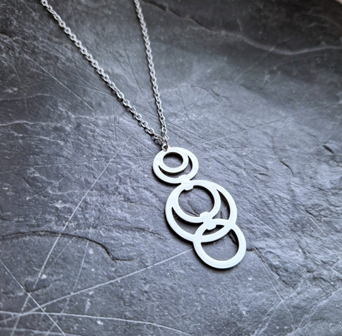 Ocelový náhrdelník*kruhový ornament — foto 3