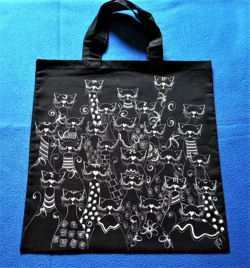 KOČIČKY-bavlněná taška — foto 2