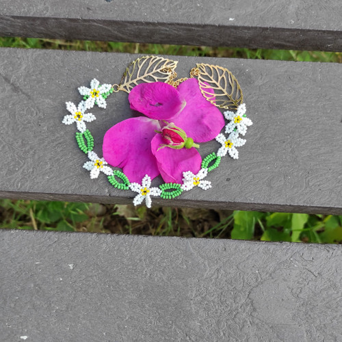 Náhrdelník Jasmínové květy. — foto 3