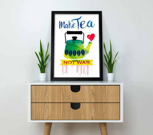 Retro čajová konvice III - Make tea not war — foto 6