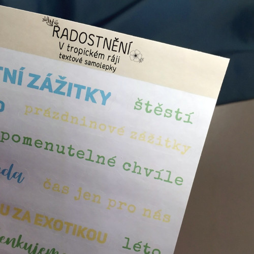 Textové samolepky - V tropickém ráji — foto 2