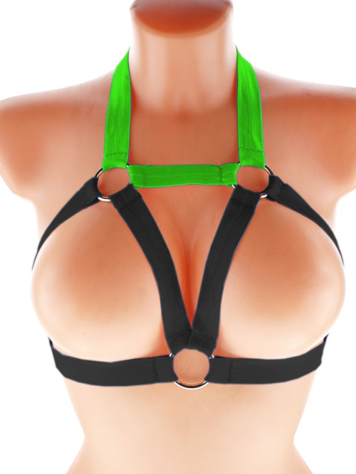 Postroj harness otevřená elastická podprsenka — foto 4