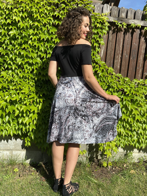 Šaty Claudia - černošedé 42-44 VELIKOST SLEVA — foto 5