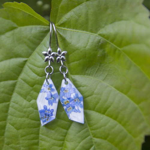 Náušnice s pomněnkami — foto 5