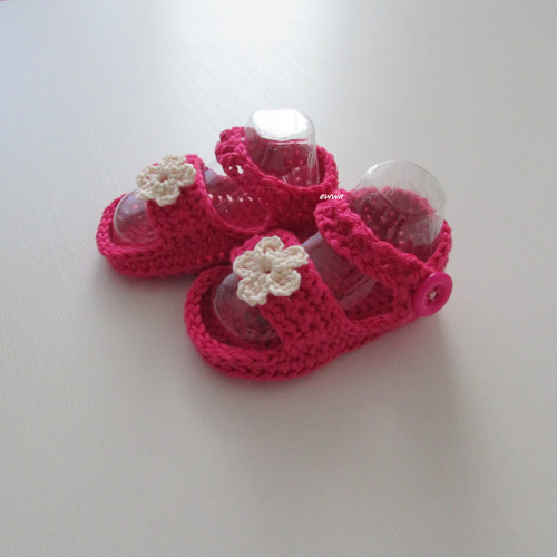 Háčkované sandálky (10 cm) — foto 3