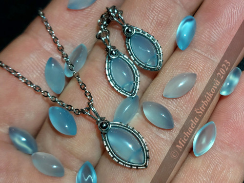 Sada šperků s chalcedonem "sky blue" — foto 2