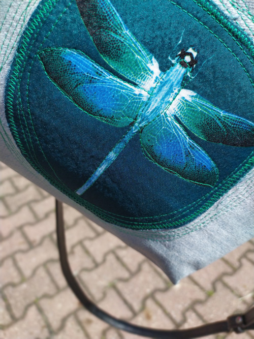 Vážka v tůni magické.. denim taška — foto 4