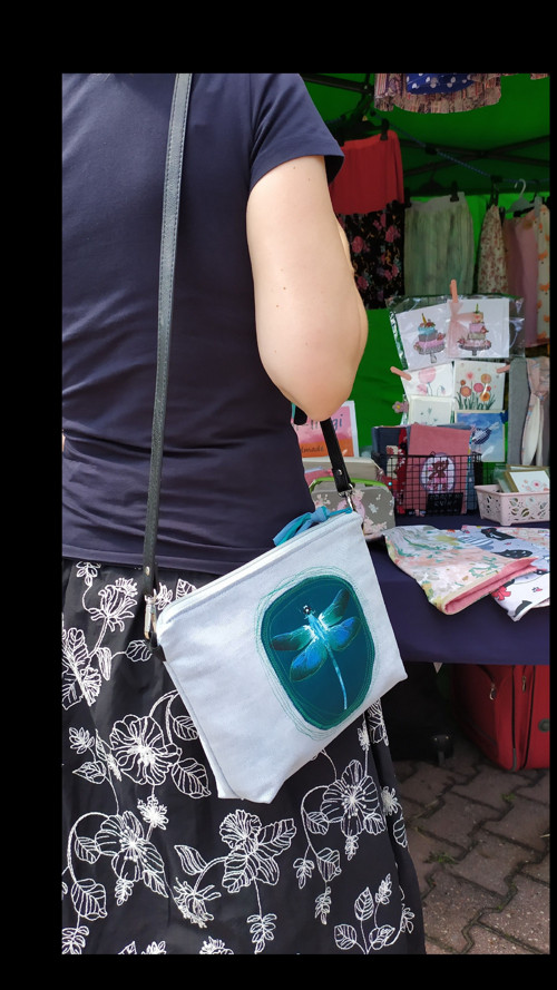 Vážka v tůni magické.. denim taška — foto 2