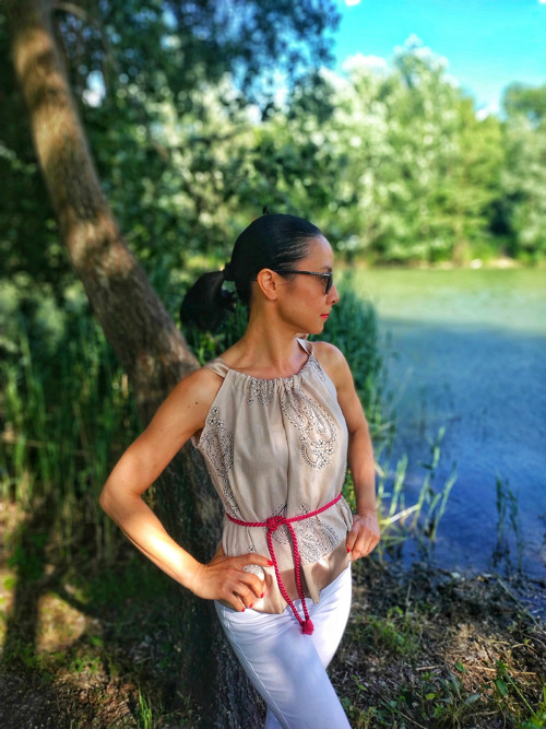 S. A. L. E. Ľanový top — foto 3