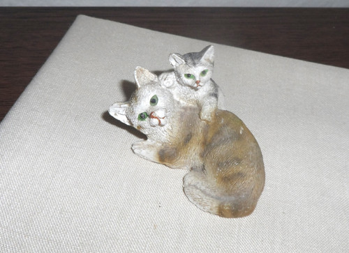 Dekorační keramická miniatura - dvě KOČIČKY — foto 2