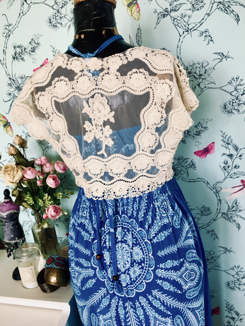 Bolerko boho krajka ecru — foto 4