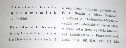 Sinclair Lewis: ARROWSMITH, román, 1946 — foto 3