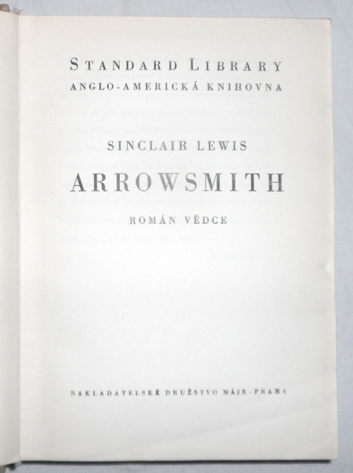 Sinclair Lewis: ARROWSMITH, román, 1946 — foto 2