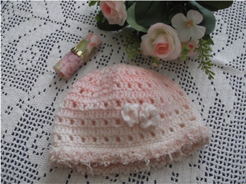 Čepička pro holčičku 40 cm růžová. — foto 2
