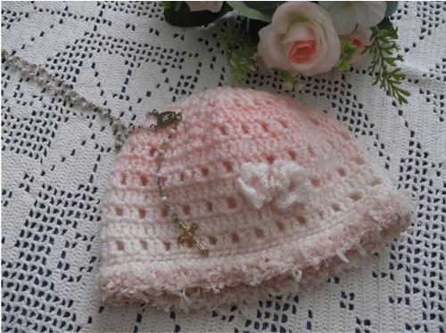 Čepička pro holčičku 40 cm růžová. — foto 3