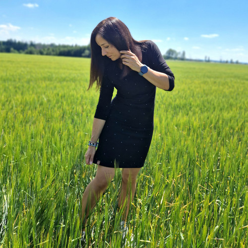 Černé šaty s puntíkem...XL — foto 2