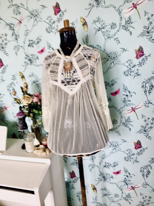 Halenka vintage boho se sedlem nádherným — foto 3