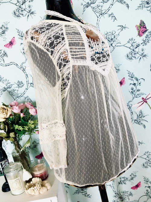 Halenka vintage boho se sedlem nádherným — foto 2