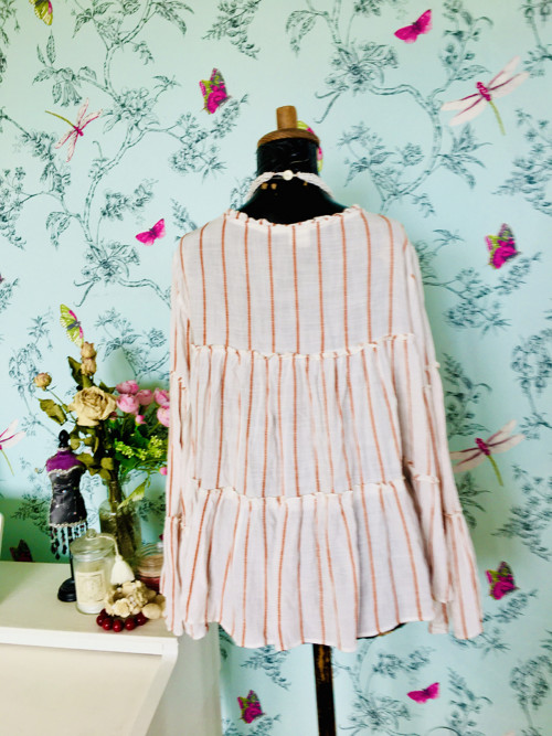 Boho halenka v proužku — foto 4