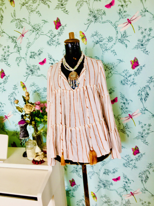 Boho halenka v proužku — foto 3