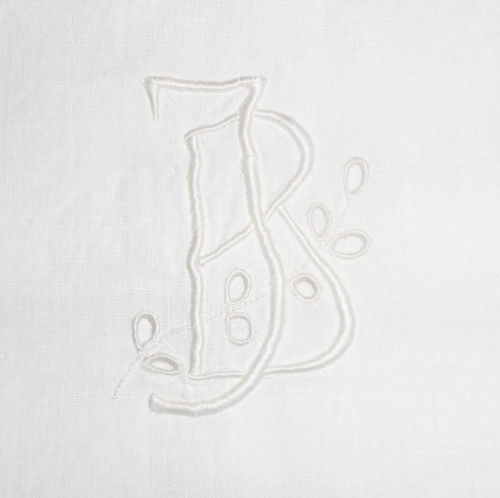 POVLAK na polštář, rišelie, monogram JB — foto 2
