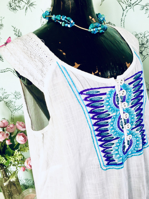 Halenka boho vyšívaná,vel.42 — foto 3